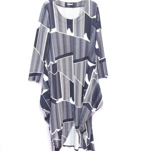 NWOT XL NAYA Plus Size Women’s Asymmetrical Maximalism Long Sleeve Maxi Dress